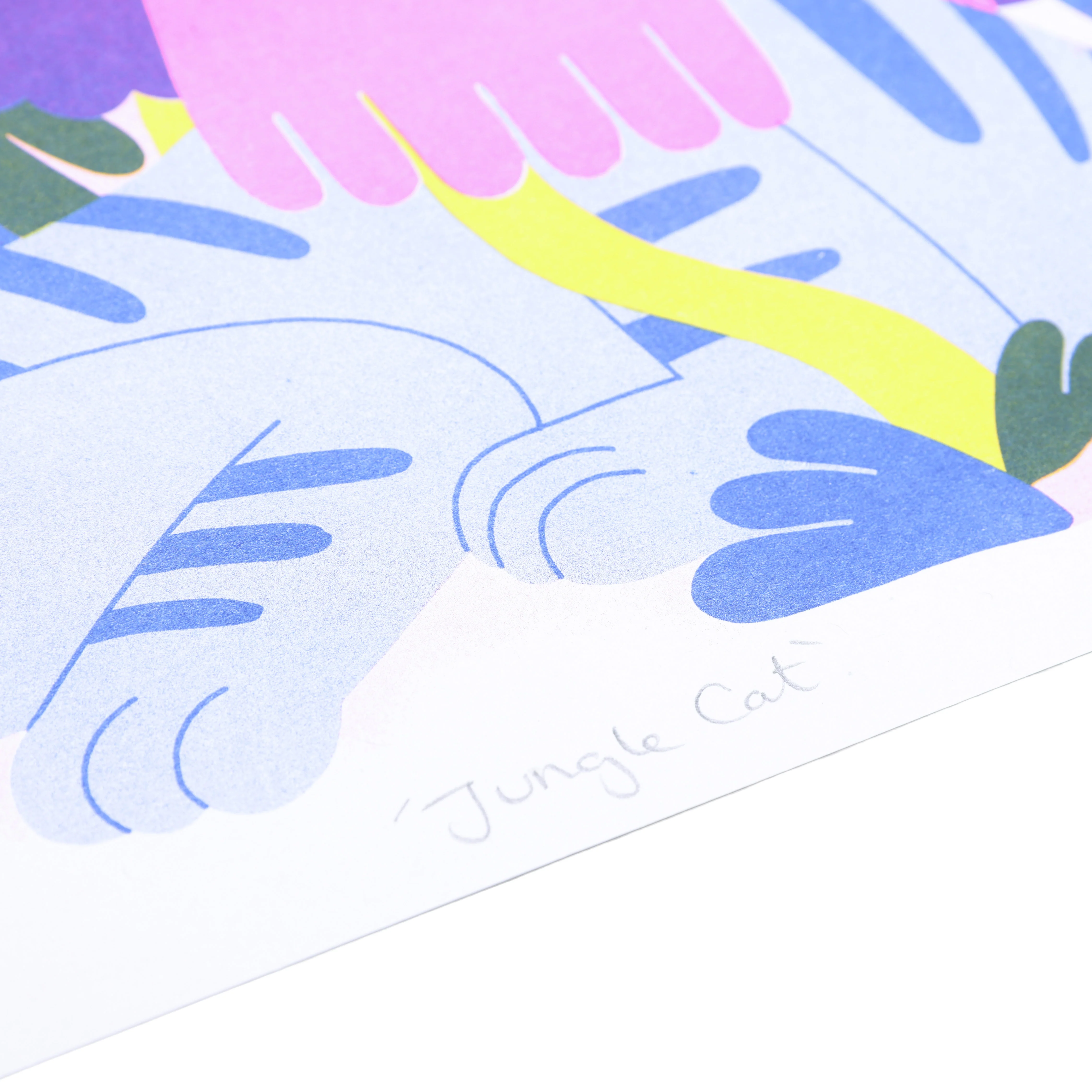 Jungle Cat A3 Risograph Print - Image 2