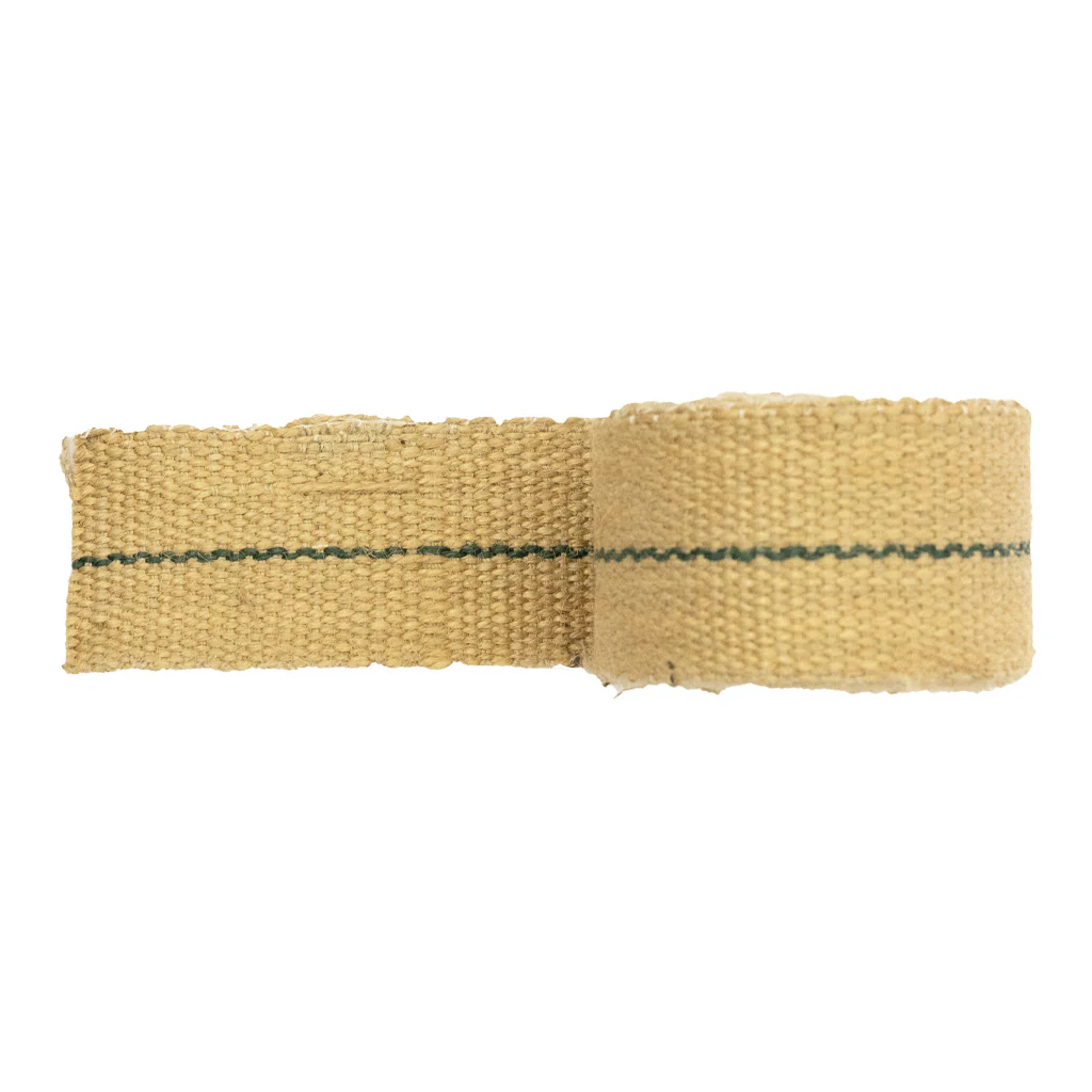 Jute Webbing Natural with Green stripe  2" 3m - Image 3
