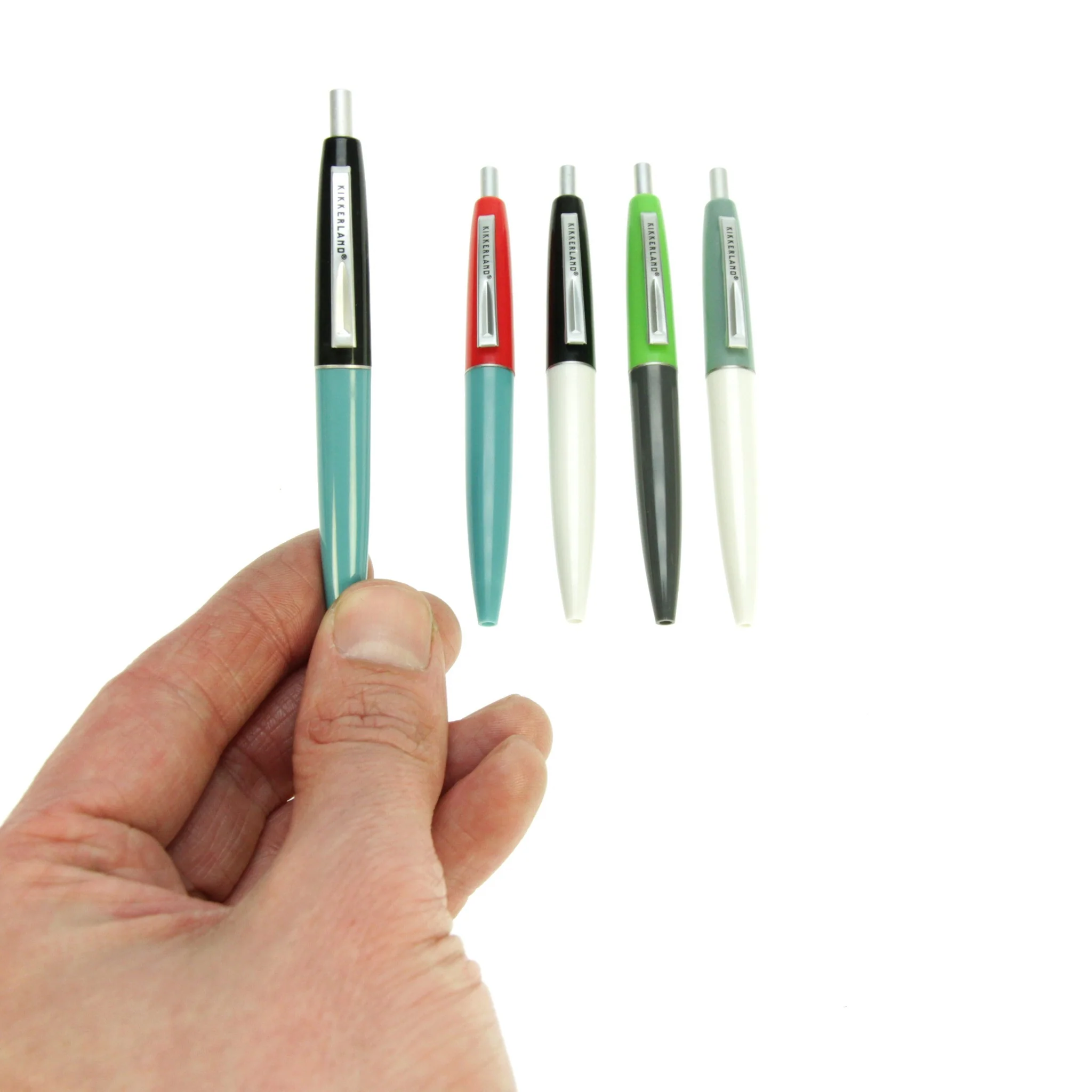 Kikkerland - Mini Retro Pens Set of 5 - Image 2