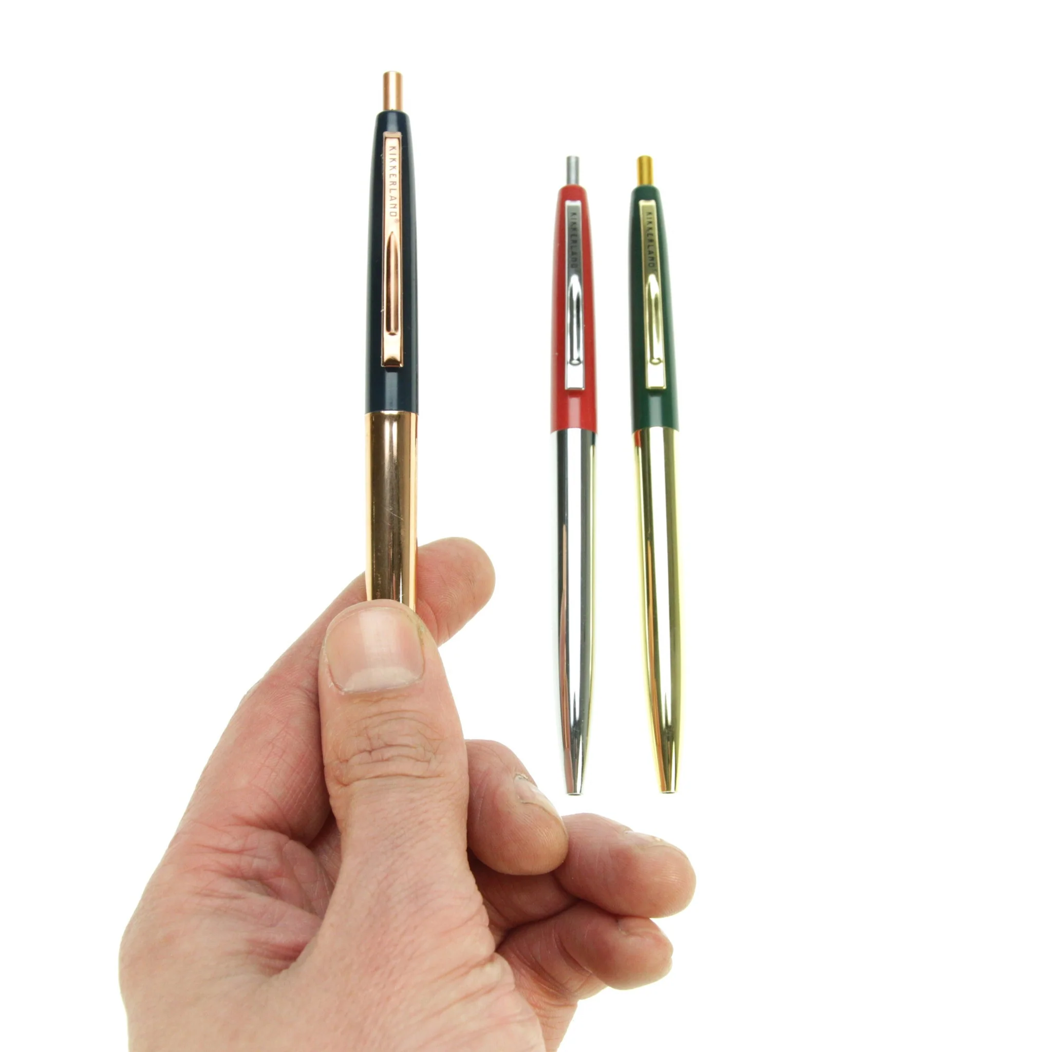 Kikkerland - Retro Pens Metallic Set of 3 - Image 2