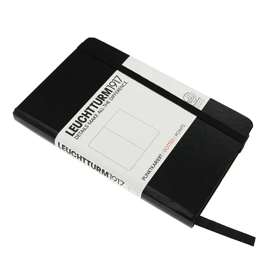 Leuchtturm 1917 Classic Black Hardcover Pocket Notebook Dotted