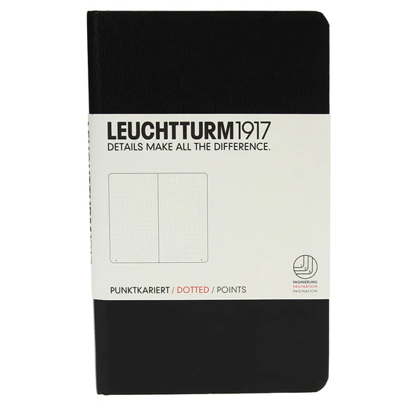Leuchtturm 1917 Classic Black Hardcover Pocket Notebook Dotted - Image 3
