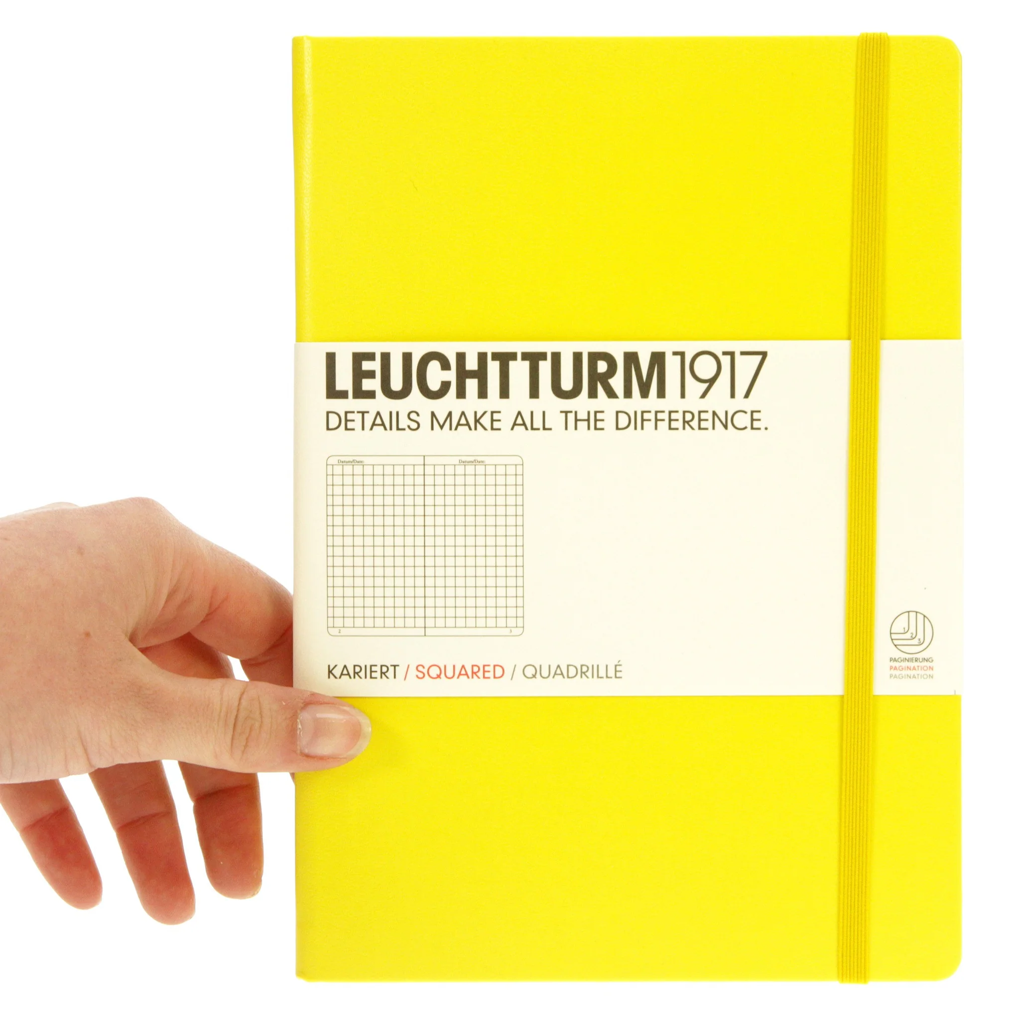 Leuchtturm 1917 Notebook Medium Squared Lemon - Image 2