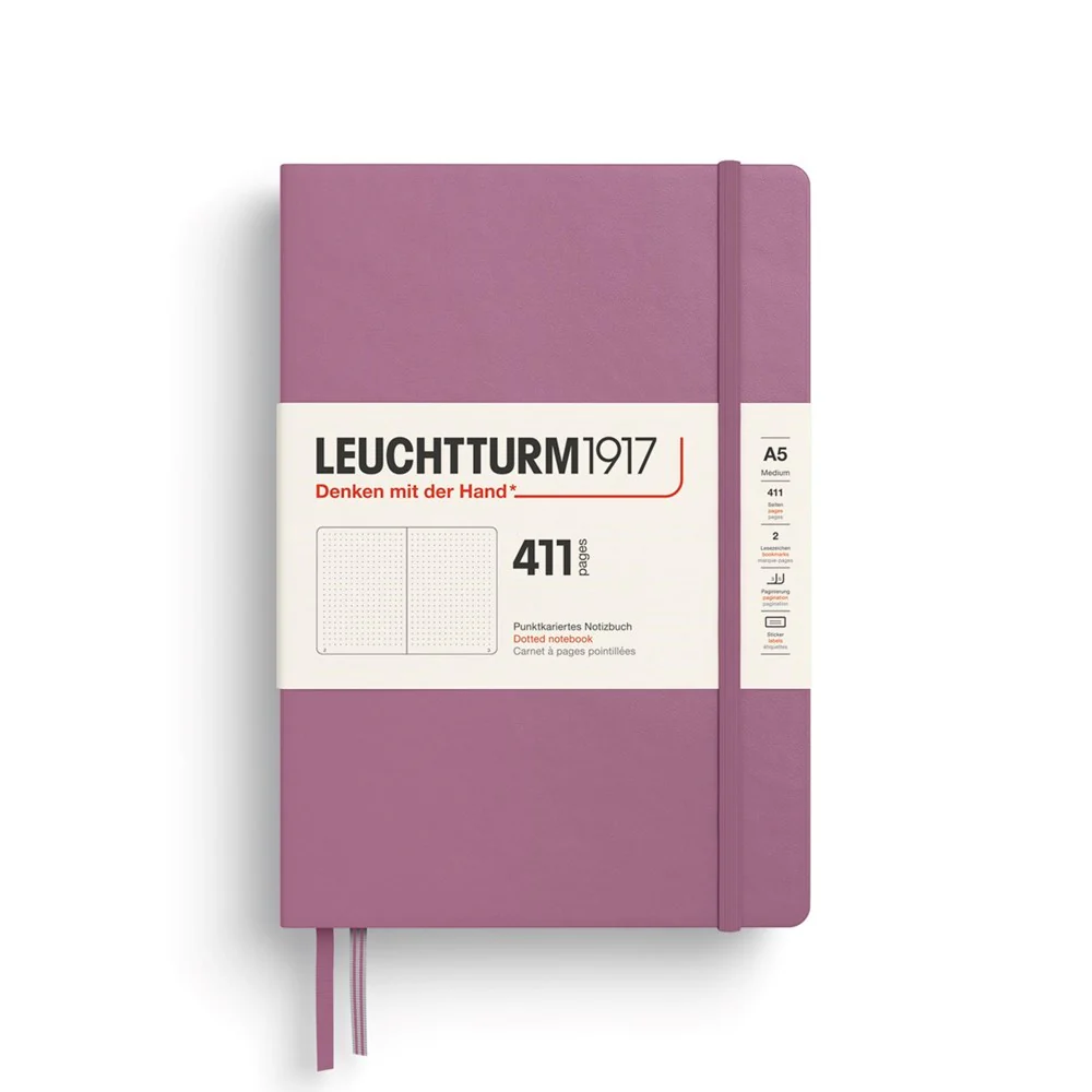 Leuchtturm Notebook Medium (A5), Hardcover 411 pages -  Dusty Rose - Image 2