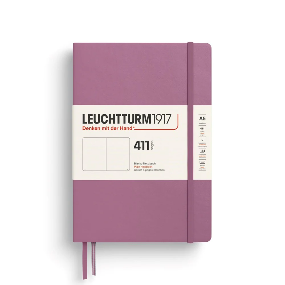Leuchtturm Notebook Medium (A5), Hardcover 411 pages -  Dusty Rose - Image 3