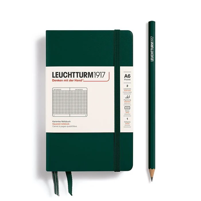 Leuchtturm Notebook Pocket (A6), Hardcover Squared - Natural Colours - Image 2