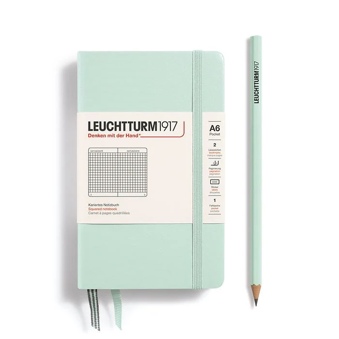 Leuchtturm Notebook Pocket (A6), Hardcover Squared - Natural Colours - Image 3