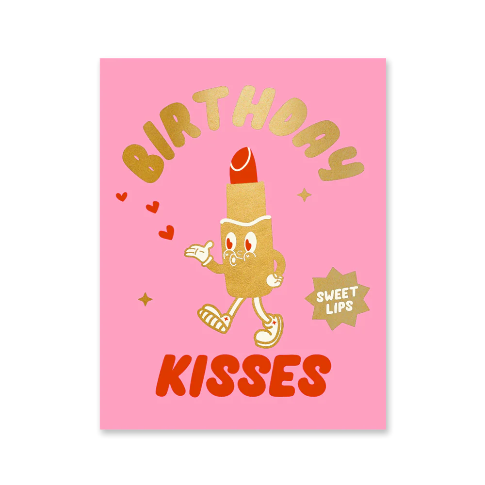 Lipstick Birthday Kisses Card
