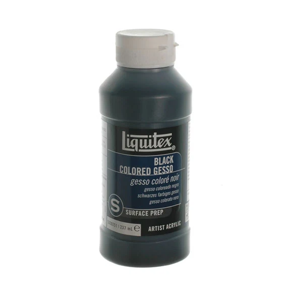 LQX Pro Black Gesso 237ml Acrylic Medium