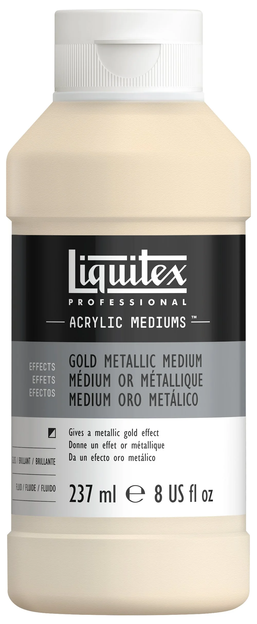 LQX Metallic Gold 237ml Acrylic Medium
