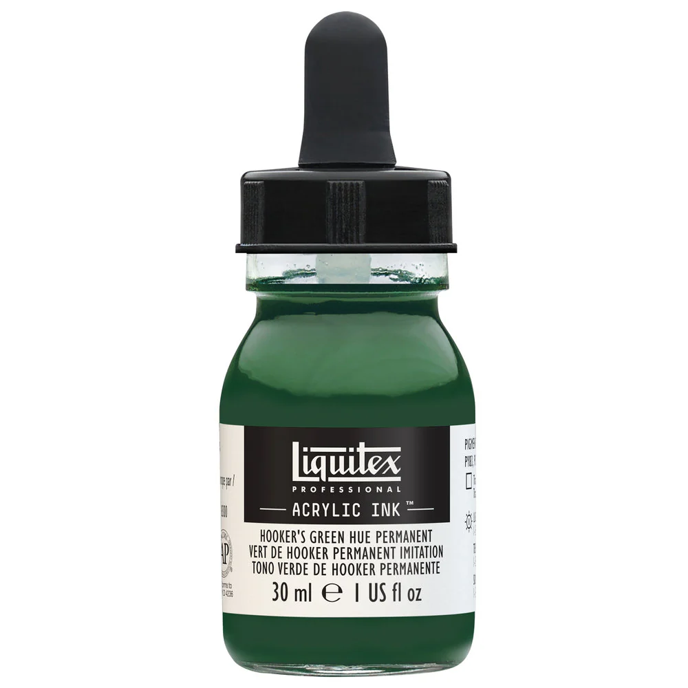 LQX Pro Acrylic Ink 30ml Hookers Green Hue Perm