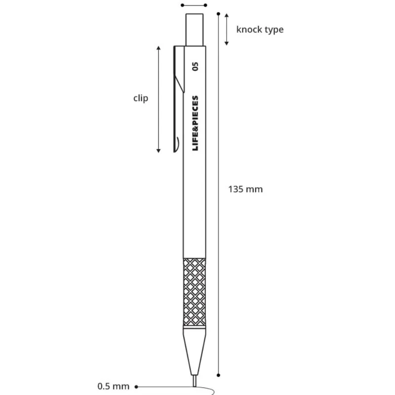 Livework LIFE & PIECES Retro Sharp Mechanical Pencil 0.5mm - Image 3