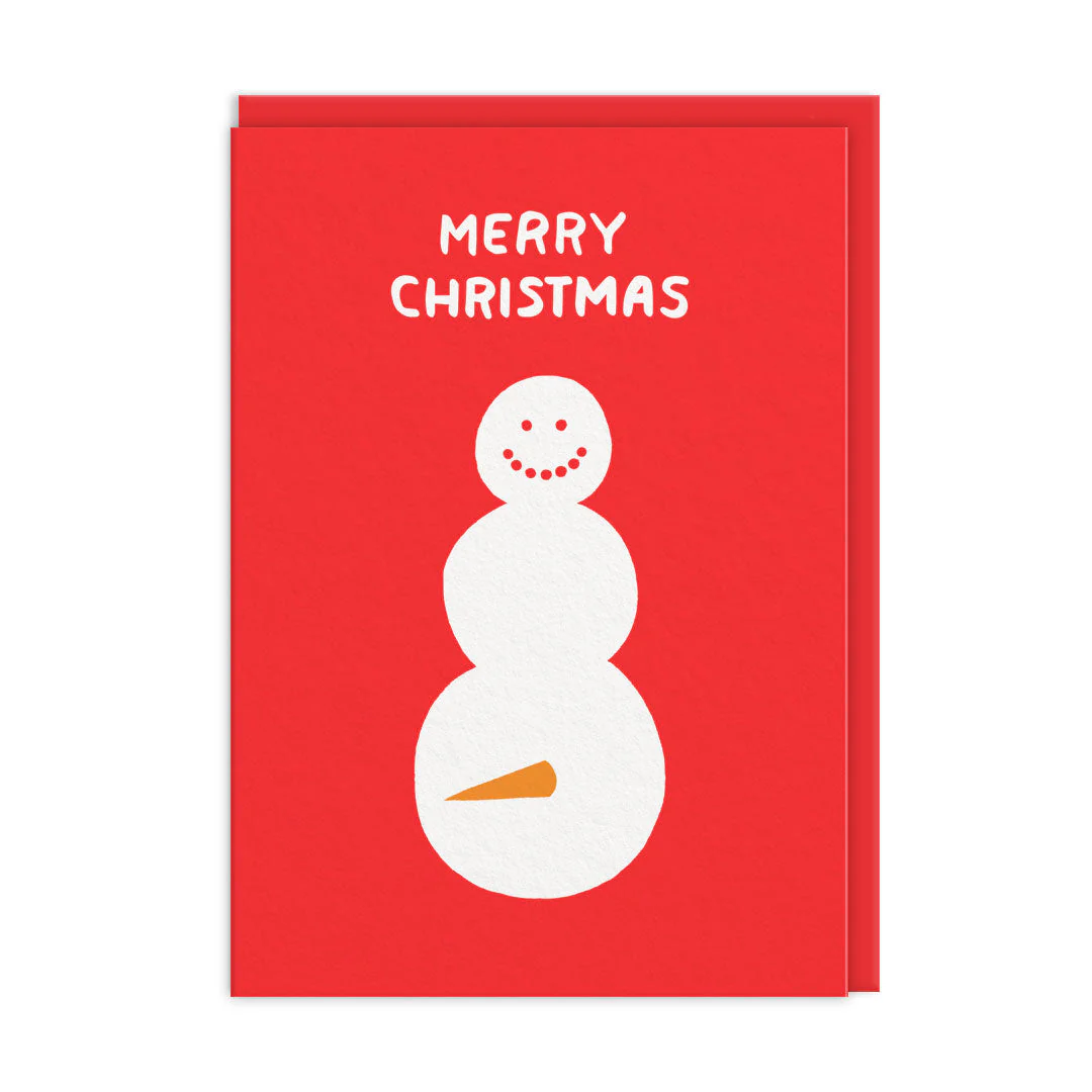 Merry Christmas Snowman Card