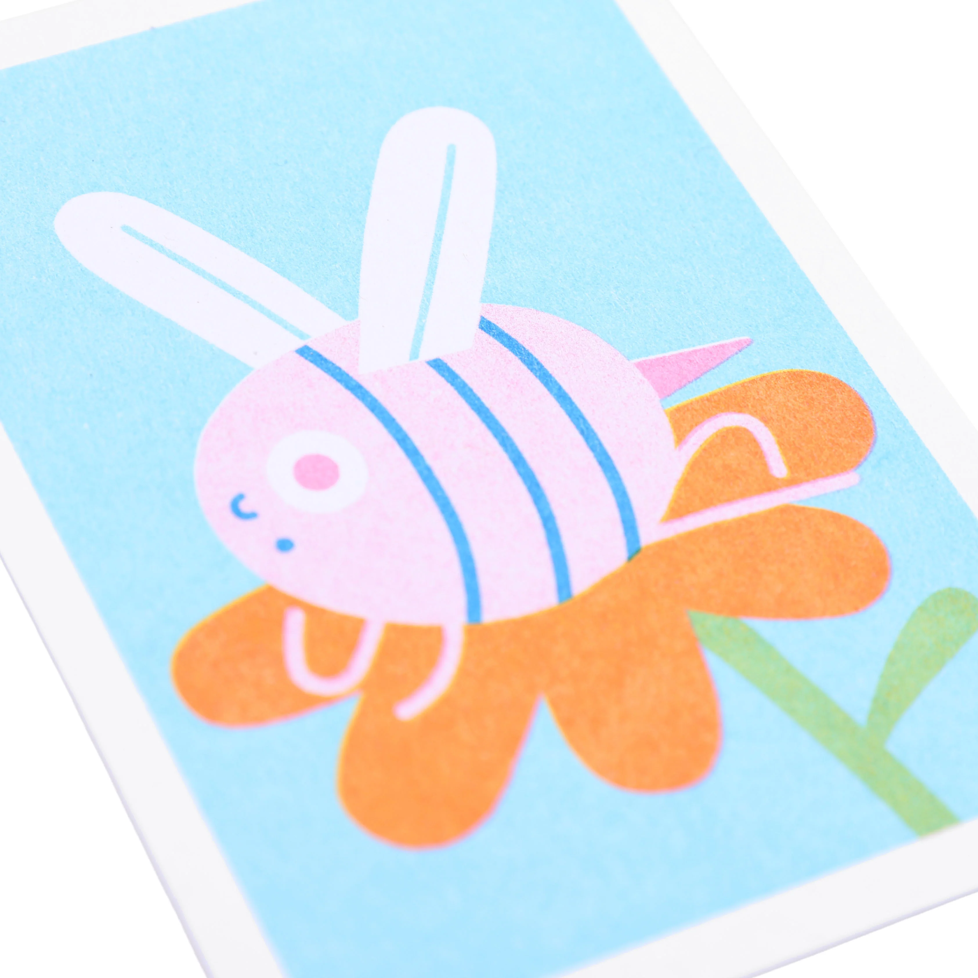 Mini Bee Risograph Print - Image 2