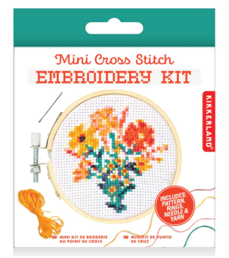Mini Cross Stitch Embroidery Kit Flowers