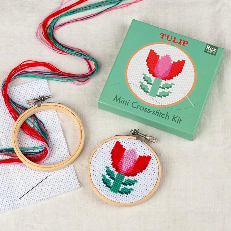 Mini cross-stitch kit - Tulip - Image 2