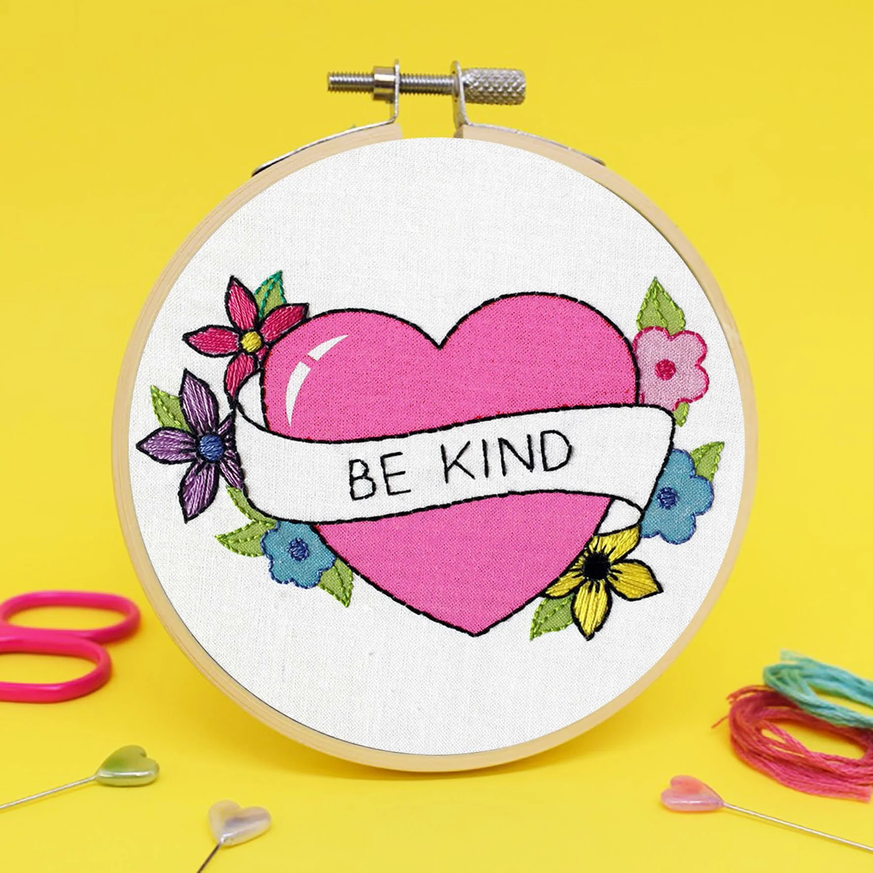 Mini Embroidery Kit - Be Kind