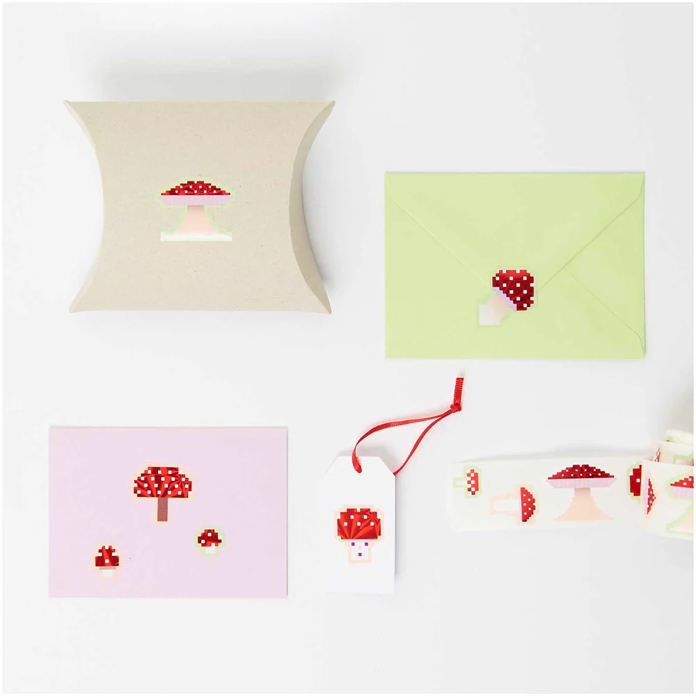 Paper Poetry Pixel Shrooom Mushroom Mini Stickers Roll - Image 2