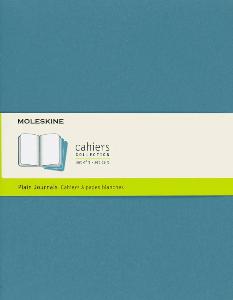 Moleskine Cahier Extra Large Journals Brisk Blue 3 Pack