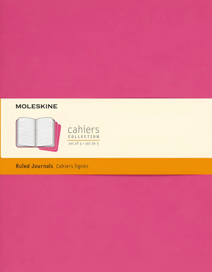 Moleskine Cahier Extra Large Journals Kinetic Pink 3 Pack - Image 2