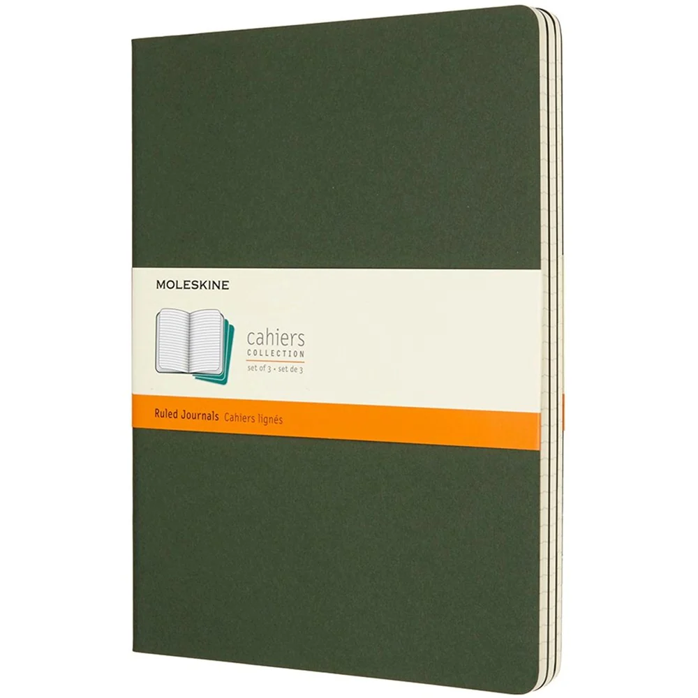 Moleskine Cahier Extra Large Journals Myrtle Green 3 Pack - Image 2