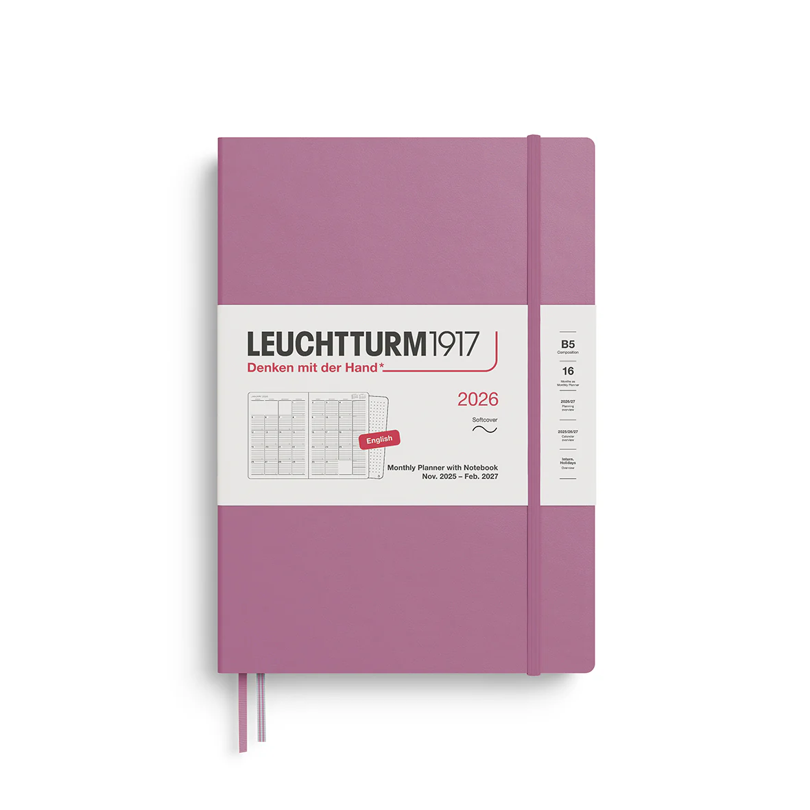 Monthly Planner & Notebook (B5) 2026 16 Months Softcover - Image 2