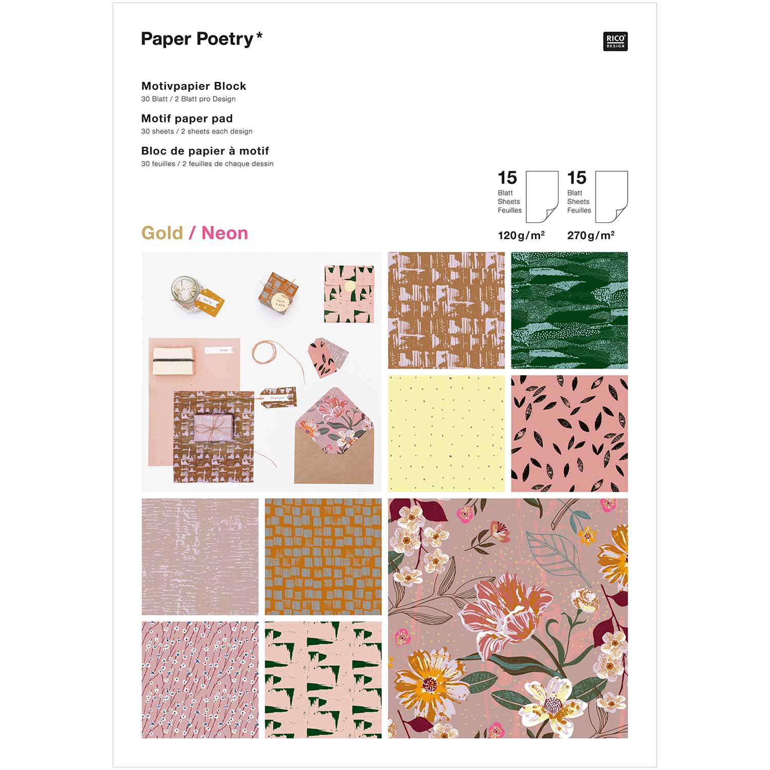 Paper Poetry Motif Paper Pad A4 Nature Matters