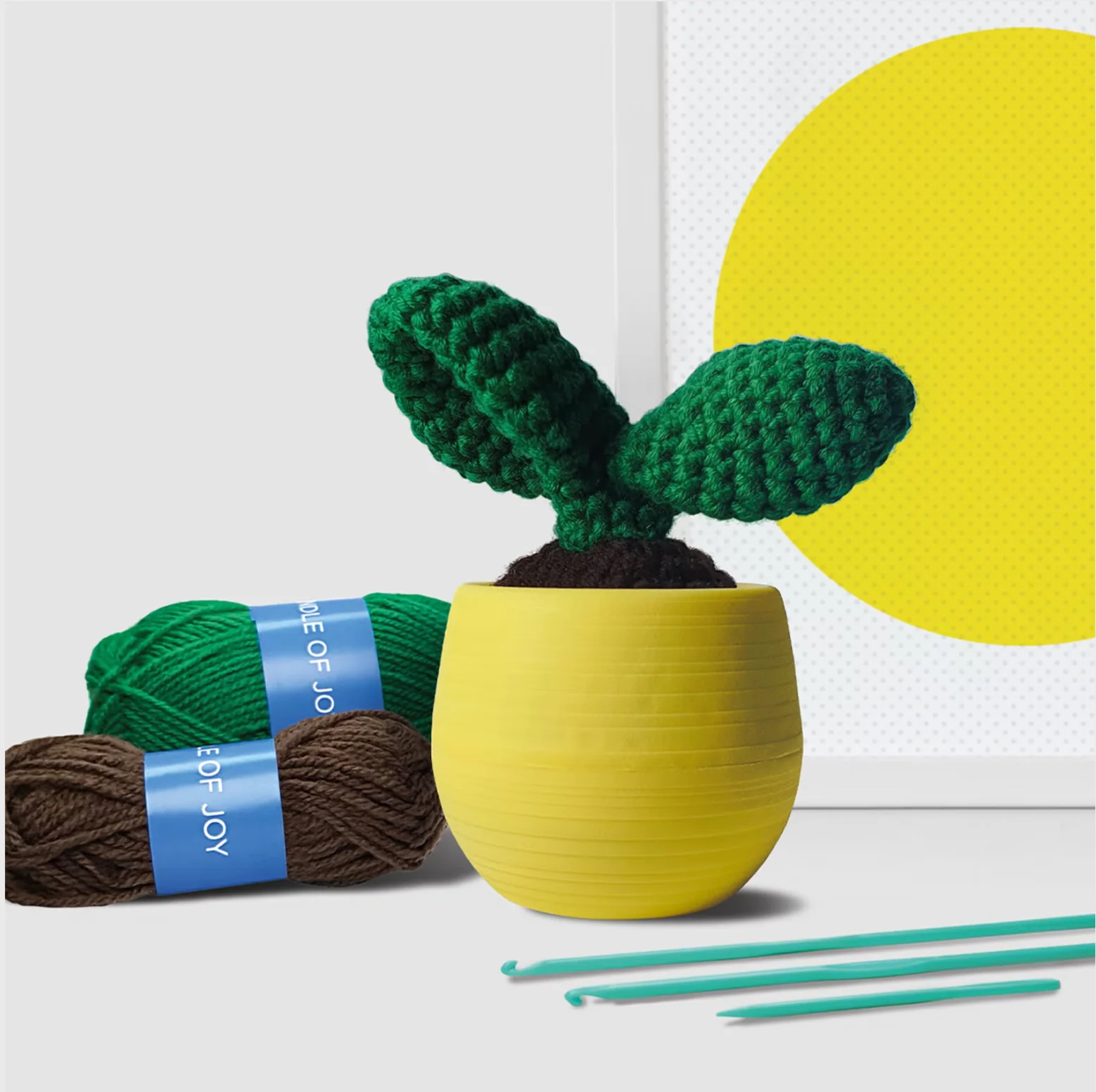 Mustard Crochet Cacti DIY Crochet Kit - Image 2