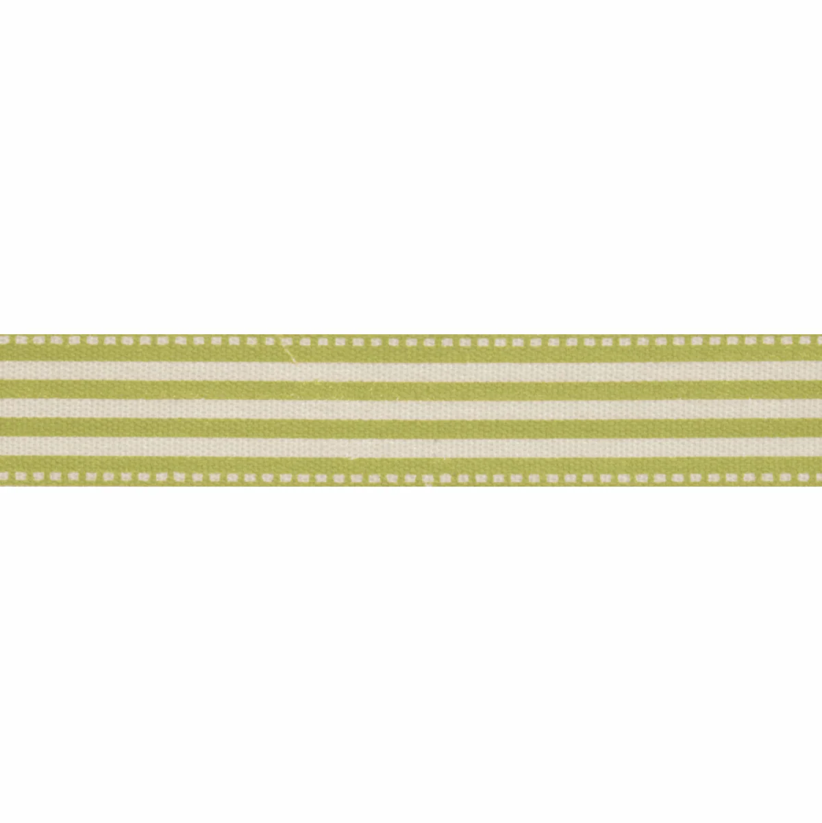 Natural Trim- 5m x 15mm - Stripes - Lime Green
