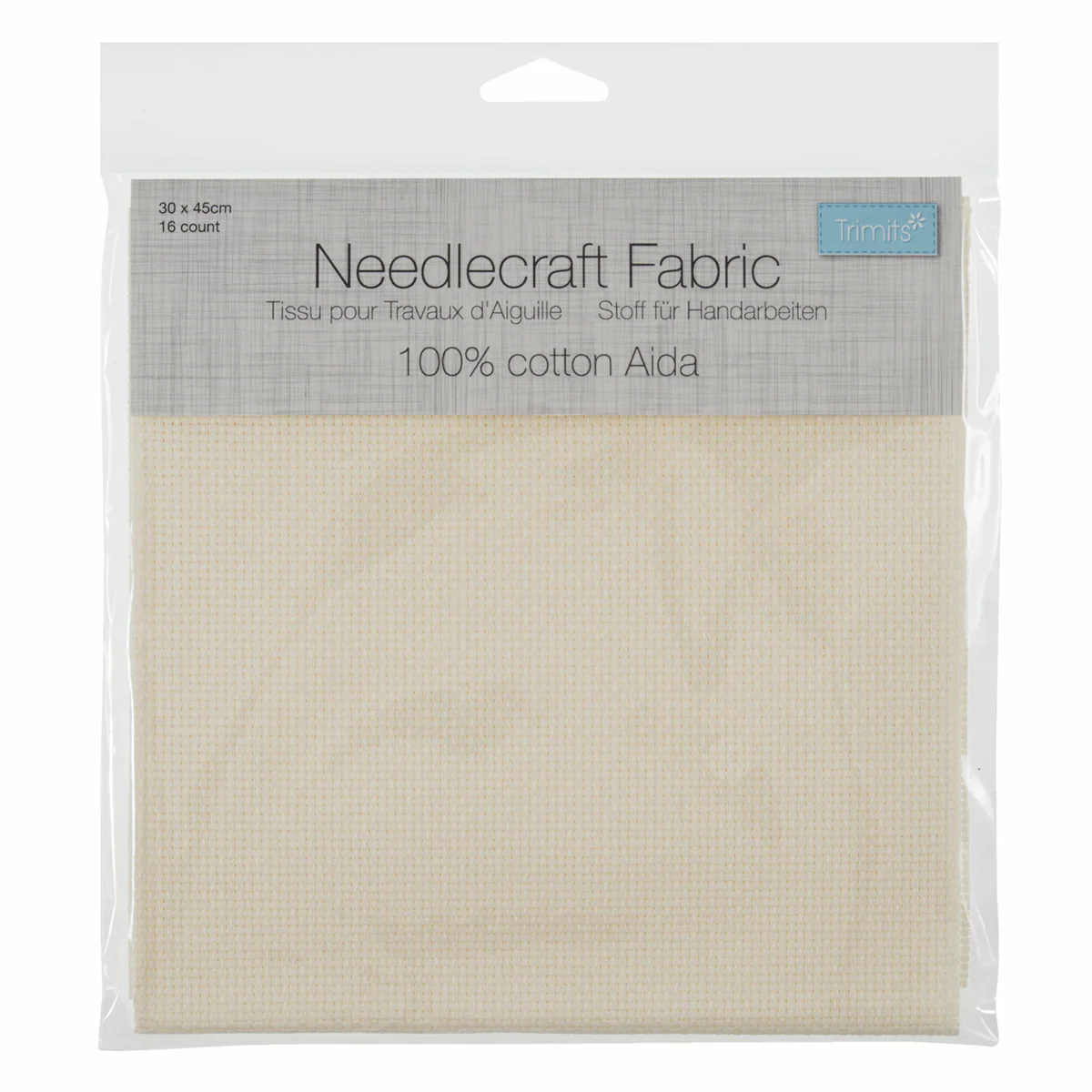 Needlecraft Fabric: Aida: Cream 16 Count - Image 2