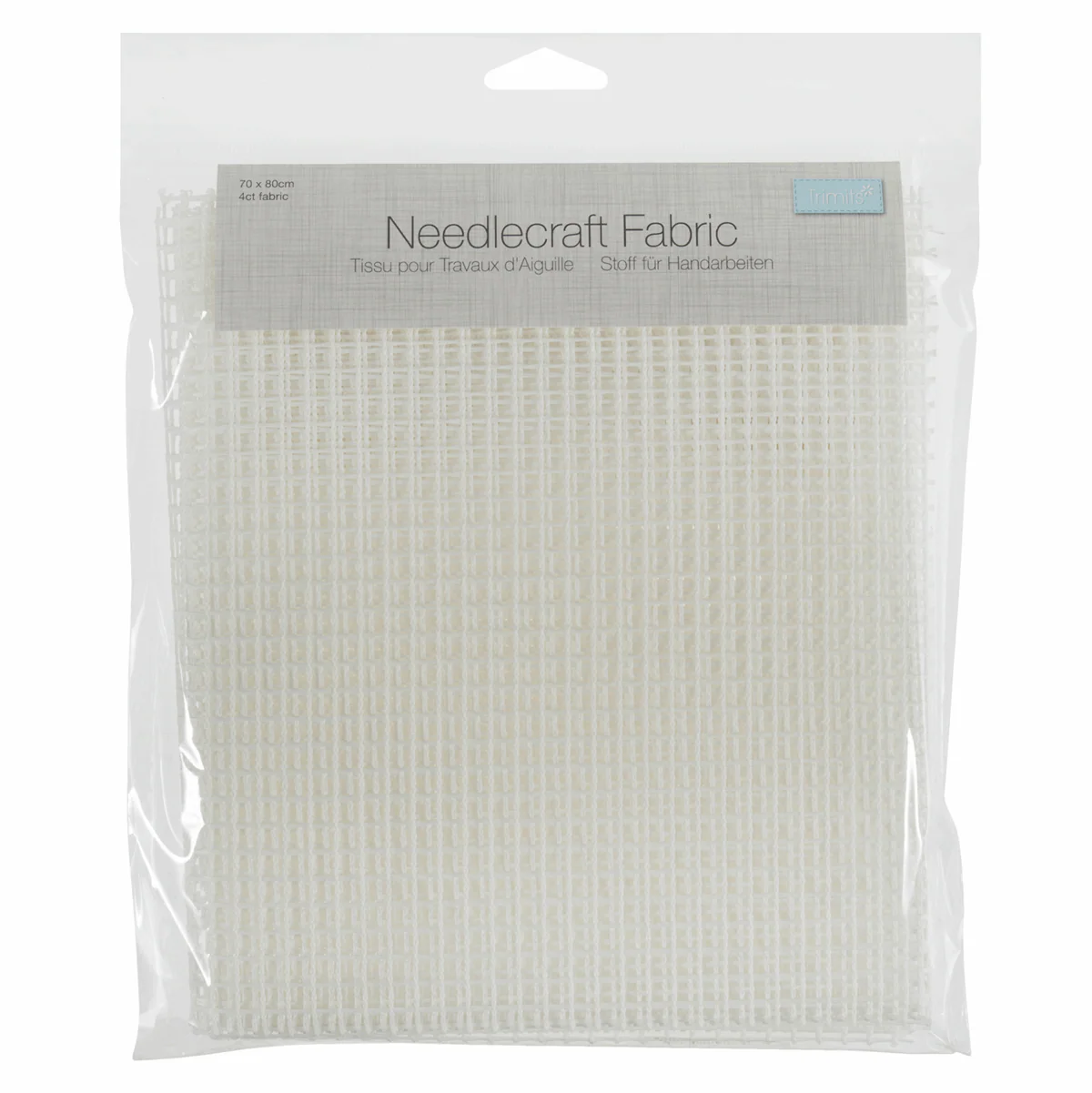 Needlecraft Fabric: Canvas: 4 Count: 70 x 80cm: White - Image 3