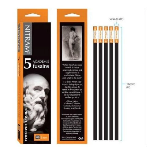 NITRAM - Charcoal HB (Medium) 5mm x 5 - Image 4
