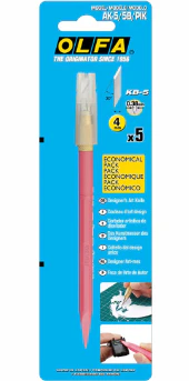 OLFA DESIGNERS ART KNIFE PINK WITH 4MM BLADES - Image 2