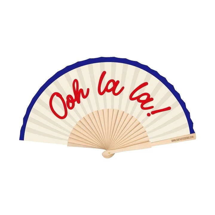 Ooh La La Script 23cm Fan