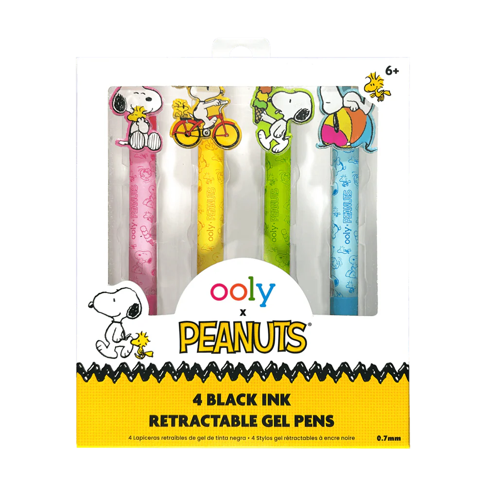 Ooly x Peanuts 4 Black Ink Retractable Gel Pens