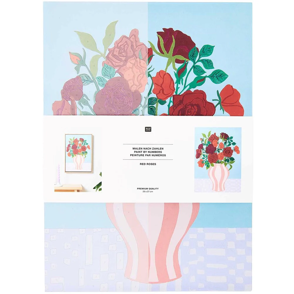 Rico Paint By Numbers Set Red Roses - Image 2