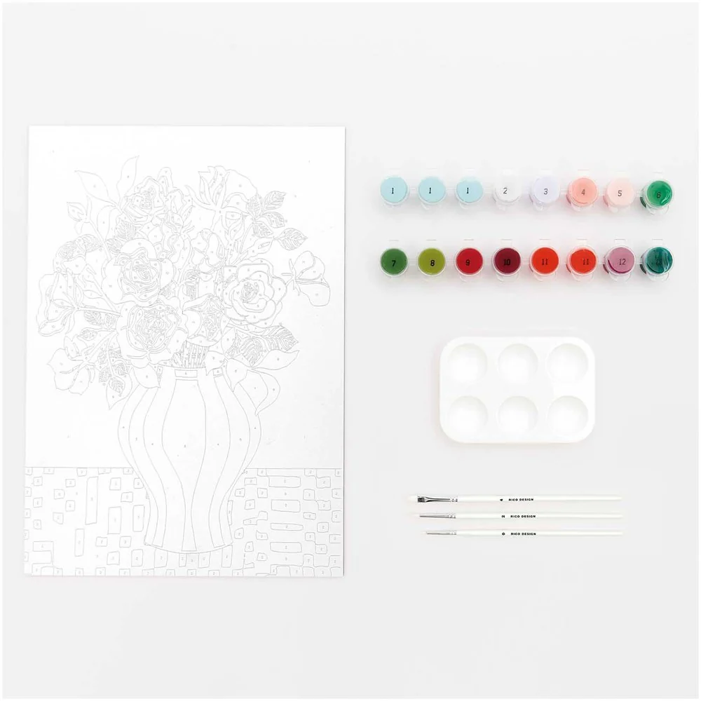 Rico Paint By Numbers Set Red Roses - Image 3