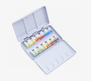 Pebeo Fine Watercolour Metal Box 12 Half Pans - Image 2