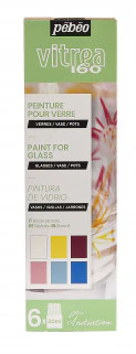 Pebeo Vitrea 160 6 x Asstd Cols 20 ml