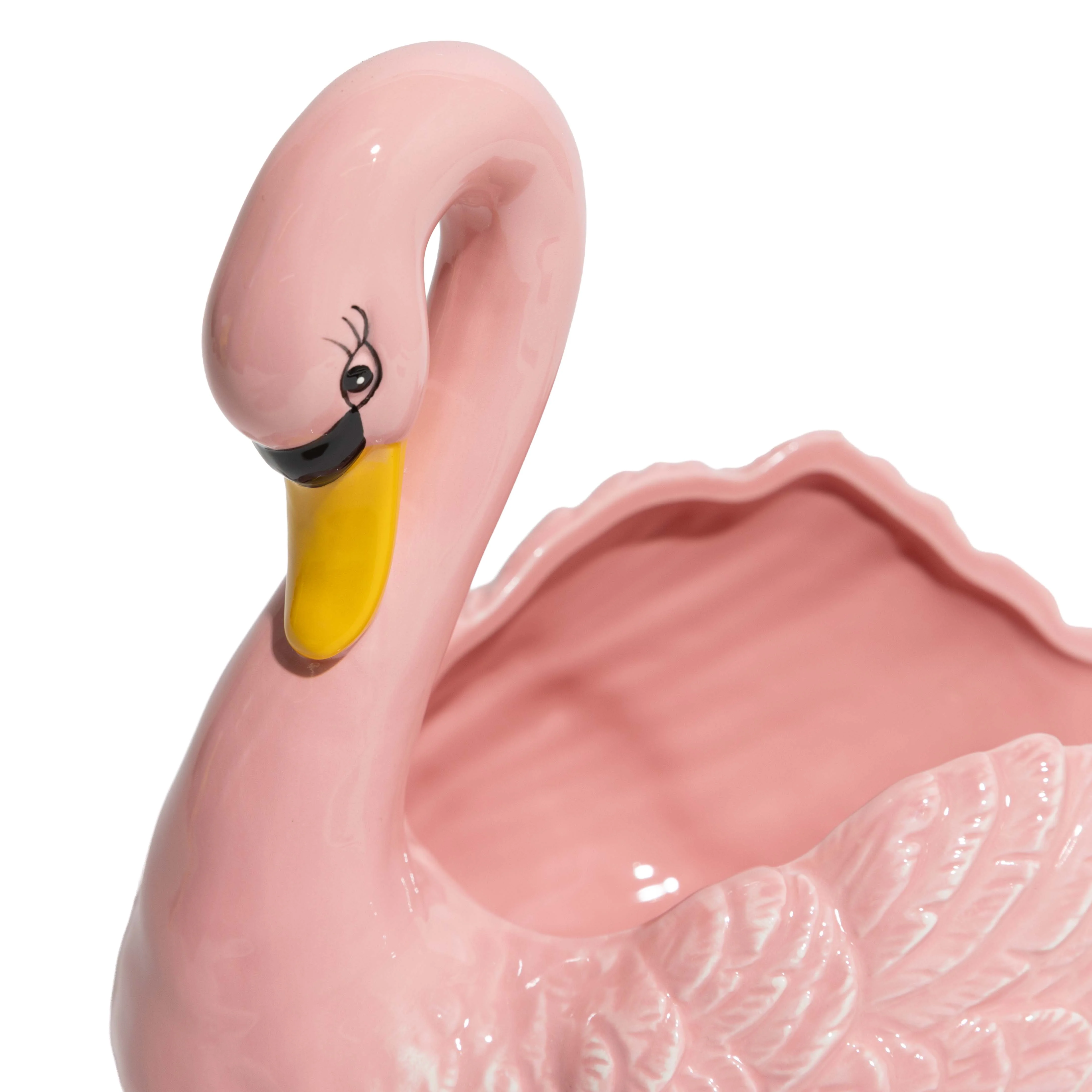 Pink Swan Ceramic Planter / Storage Bowl - Image 2