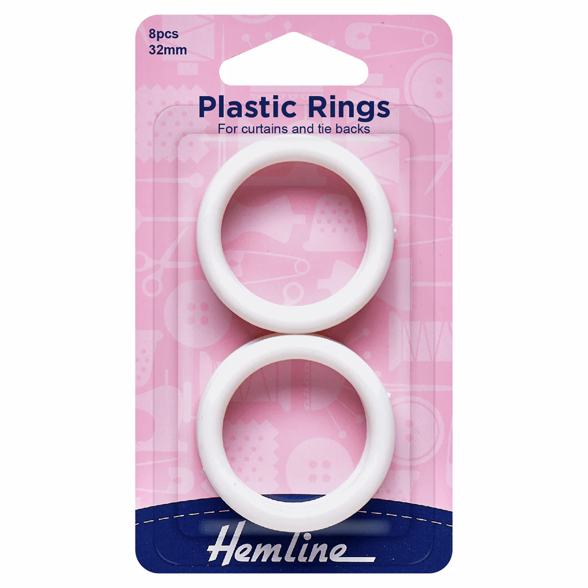 Plastic Curtain Rings - White - Image 4