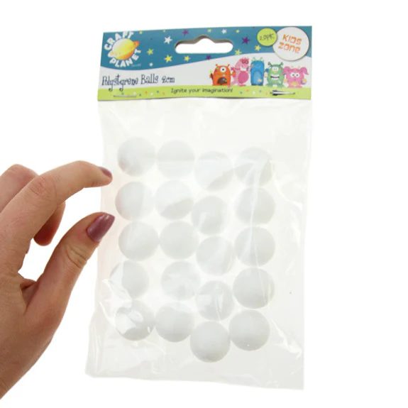 Polystyrene Balls 2cm - 20 pack - Image 2