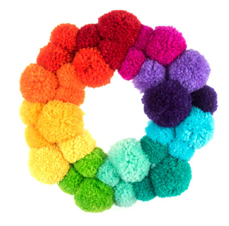 Pom Pom Wreath Kit - Rainbow - Image 2