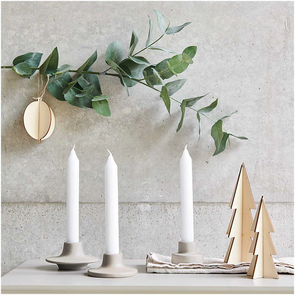 Rico Porcelain Candle Holder Cream - Image 2