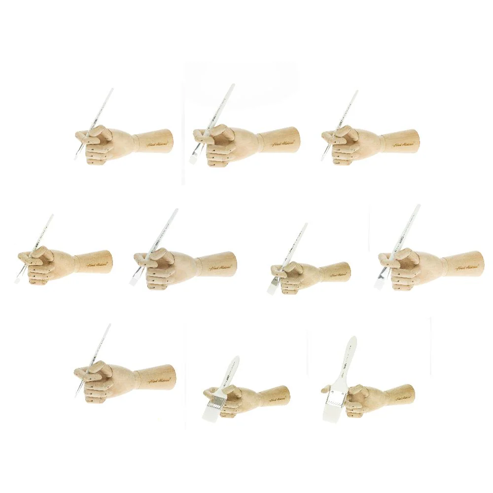 Pro Arte - Series 32 - Polar White Nylon Brushes- Flat
