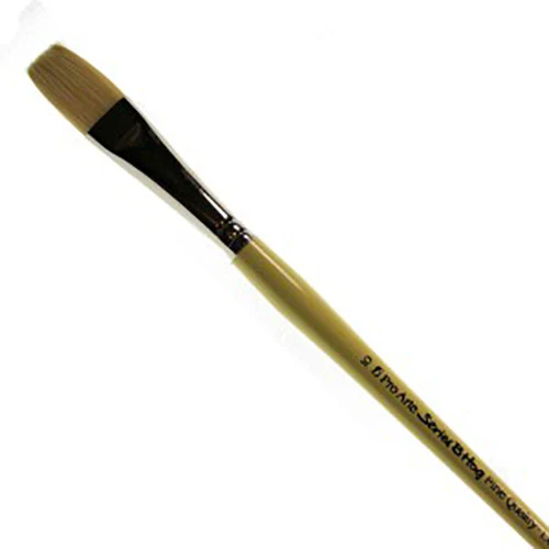 Pro Arte - Series B - Finest Quality Hog Brushes- Long Flat - Image 3