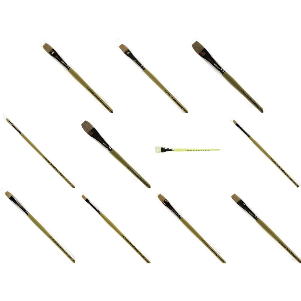 Pro Arte - Series B - Finest Quality Hog Brushes- Short Flat