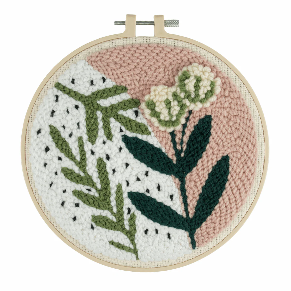 Punch Needle Hoop Kit - Foliage Floral - Image 2