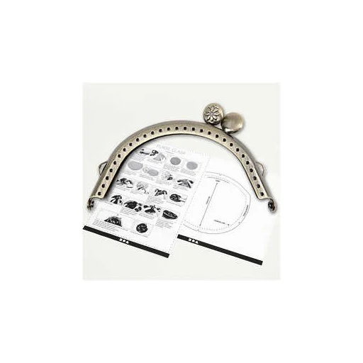 Purse Clasp Kit: Brushed Brass 8cm