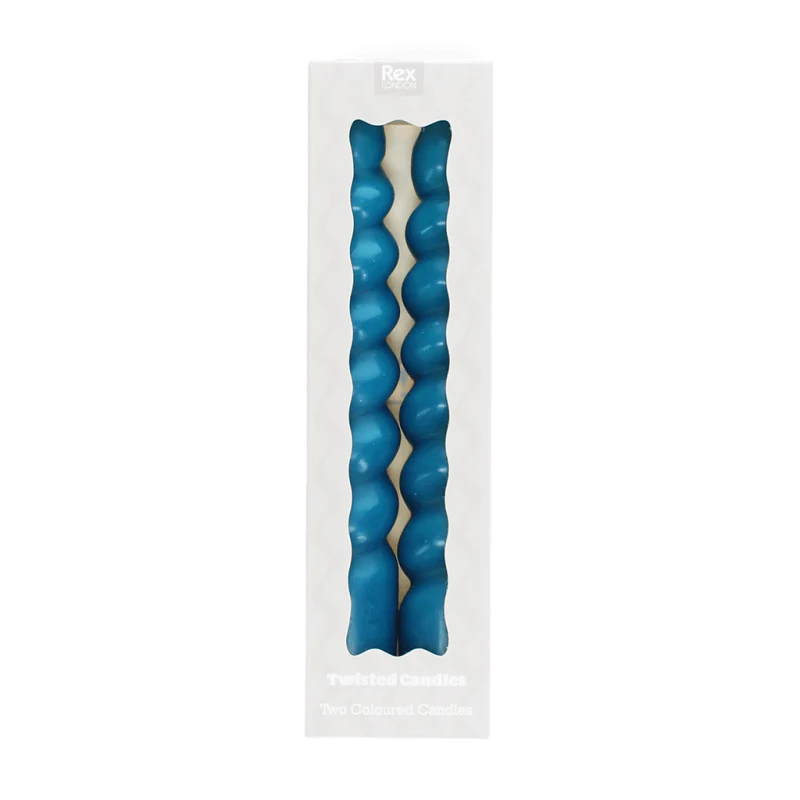 Rex Twisted Candles (2) - Dark Blue - Image 2